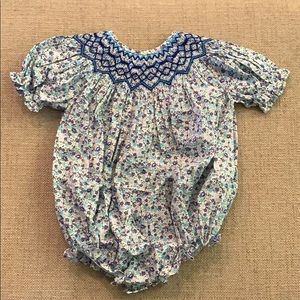 Cecil & Lou smocked bubble- worn once/ size 18m
